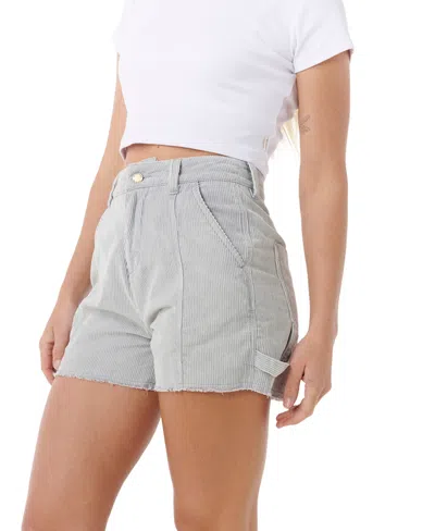 Rip Curl Pacific Dreams Frayed Corduroy Shorts In Gray