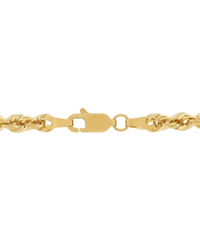 Macy's Rope Chain 22" Necklace (4mm) In 14k Yellow Gold In Gold
