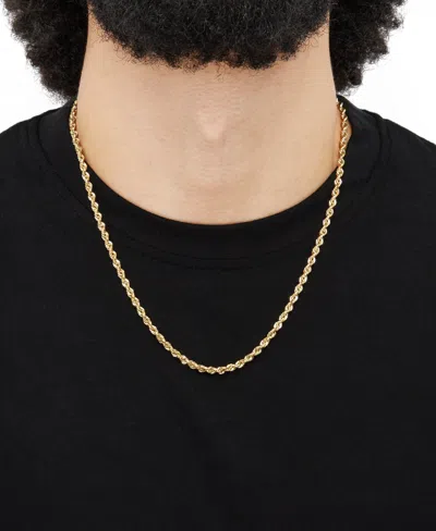 Macy's Rope Chain 22" Necklace (4mm) In 14k Yellow Gold In Gold