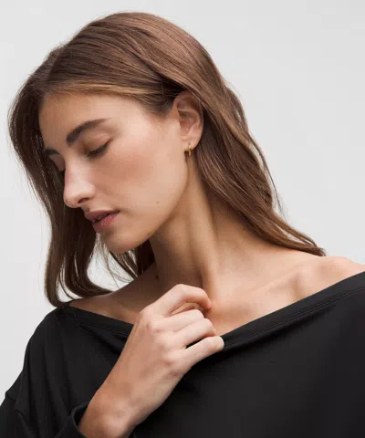 Lululemon Becalm Oversized Boatneck Long-sleeve Shirt In Black