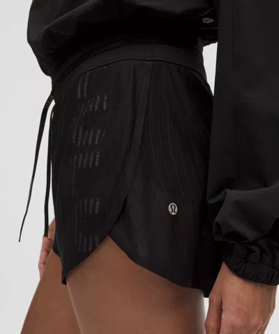 Lululemon Fast And Free Airflow Mid-rise Running Short 3” In Black
