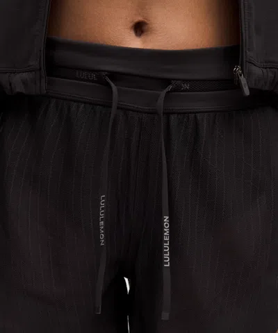 Lululemon Fast And Free Airflow Mid-rise Running Short 3” In Black