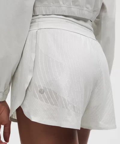 Lululemon Fast And Free Airflow Mid-rise Running Short 3” In White