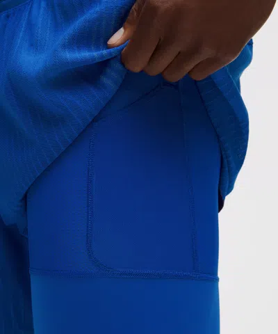 Lululemon Fast And Free Airflow Running Short 6” In Blue