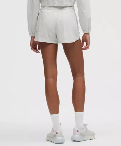 Lululemon Fast And Free Airflow Mid-rise Running Short 3” In White