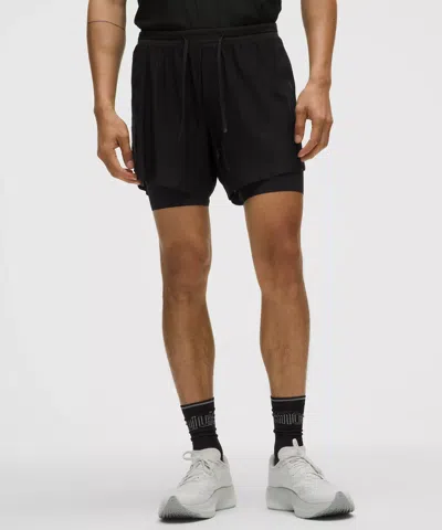 Lululemon Fast And Free Airflow Running Short 6” In Black