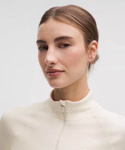 Lululemon It's Rulu Cropped Half Zip In White