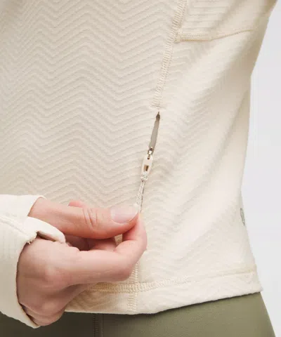 Lululemon It's Rulu Cropped Half Zip In White