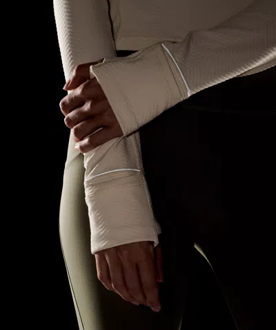 Lululemon It's Rulu Cropped Half Zip In White