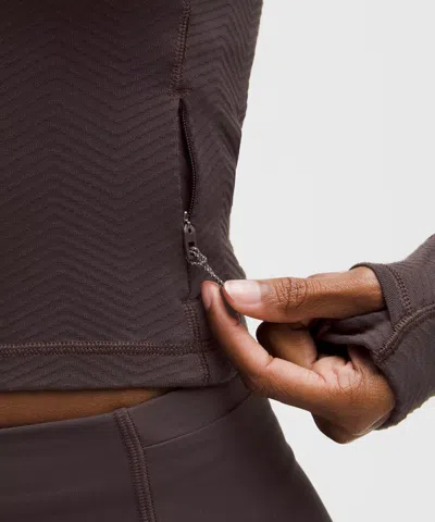 Lululemon It's Rulu Cropped Half Zip In Purple