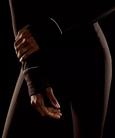 Lululemon It's Rulu Cropped Half Zip In Purple