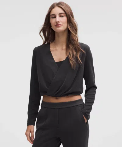 Lululemon Lightweight Softstreme Wrap-front Top In Black