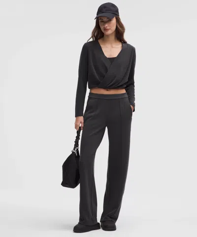Lululemon Lightweight Softstreme Wrap-front Top In Black