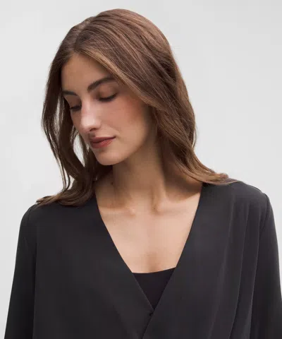 Lululemon Lightweight Softstreme Wrap-front Top In Black