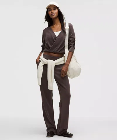 Lululemon Lightweight Softstreme Wrap-front Top In Purple