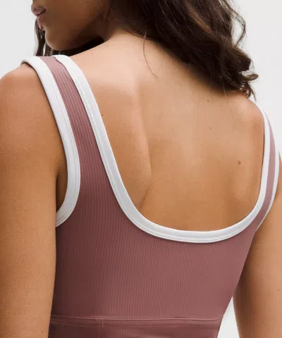 Lululemon Ribbed Nulu Cropped Tank Top In Multi