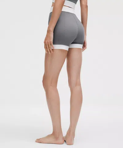 Lululemon Ribbed Nulu High-rise Short 3.5" In Gray