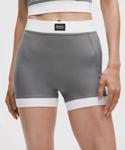 Lululemon Ribbed Nulu High-rise Short 3.5" In Gray