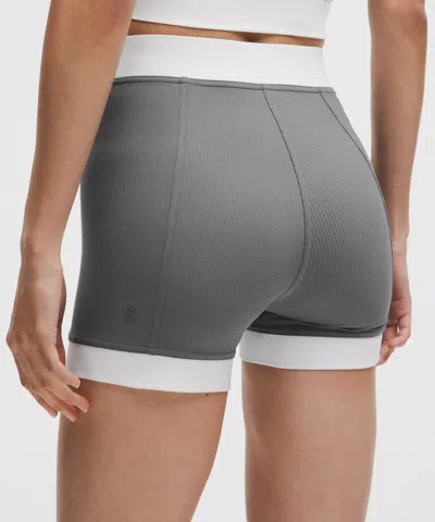 Lululemon Ribbed Nulu High-rise Short 3.5" In Gray