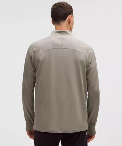Lululemon Rulu Fleece Half-zip Long-sleeve Shirt In Gray