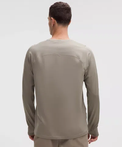 Lululemon Rulu Fleece Crewneck Long-sleeve Shirt In Neutral