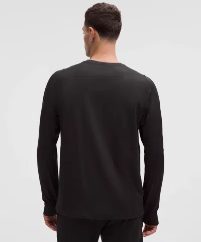 Lululemon Rulu Fleece Crewneck Long-sleeve Shirt In Black