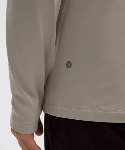 Lululemon Rulu Fleece Half-zip Long-sleeve Shirt In Gray