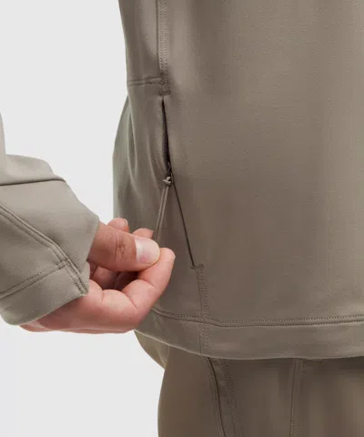 Lululemon Rulu Fleece Crewneck Long-sleeve Shirt In Neutral