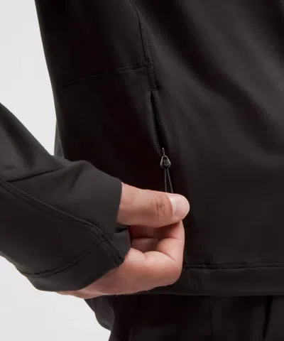 Lululemon Rulu Fleece Crewneck Long-sleeve Shirt In Black