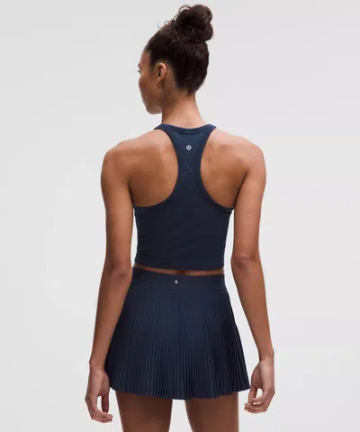 Lululemon Swiftly Tech Cropped Round-neck Tank Top 2.0 In Blue