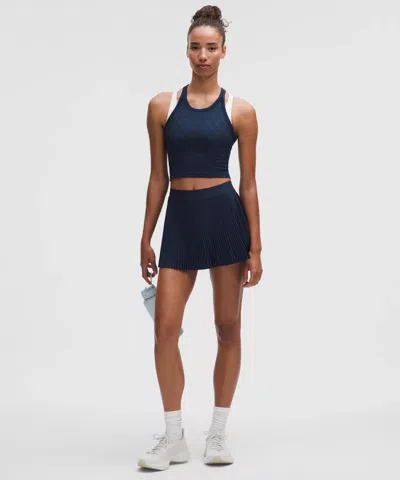 Lululemon Swiftly Tech Cropped Round-neck Tank Top 2.0 In Blue