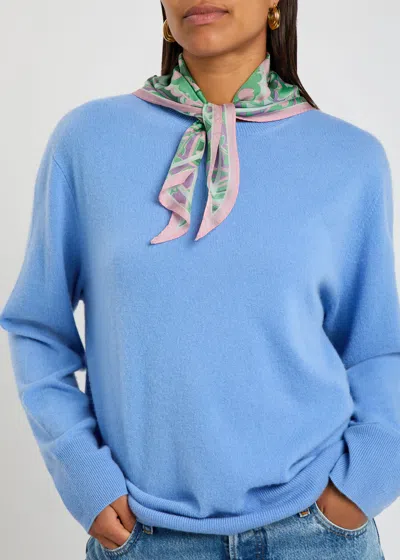 Coach Andrea Patterned Silk Triangle Scarf In Multi