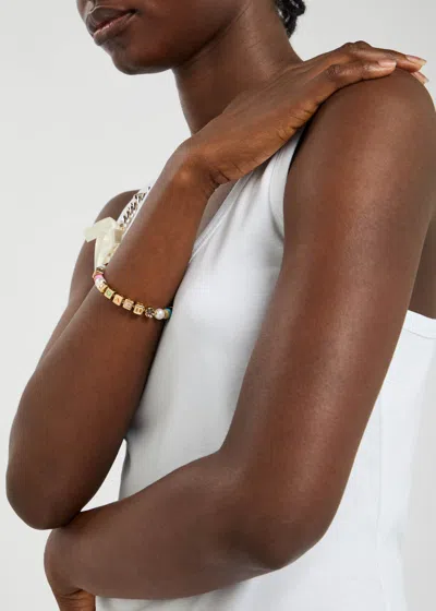 Coach Letter-charm Bracelet In Multi