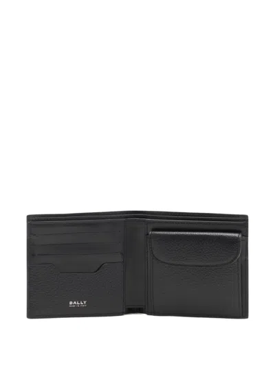 Bally Capitol Grained Leather Wallet In Black