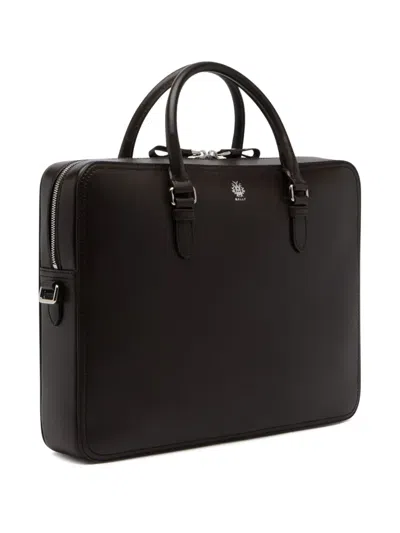 Bally Ray Leather Briefcase In Brown