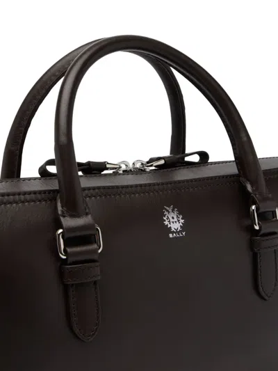 Bally Ray Leather Briefcase In Brown
