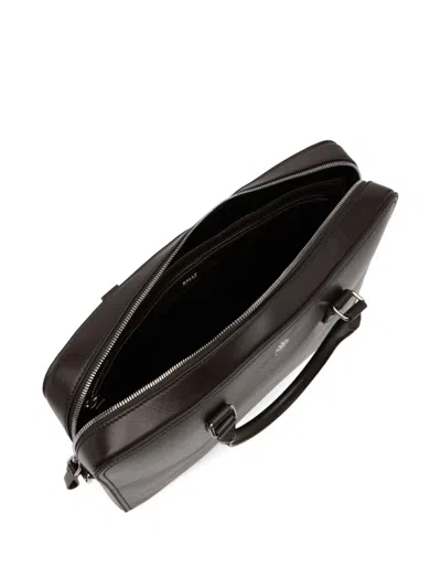 Bally Ray Leather Briefcase In Brown