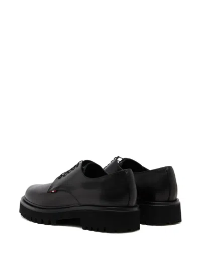 Bally Onyce Leather Derby Shoes In Black