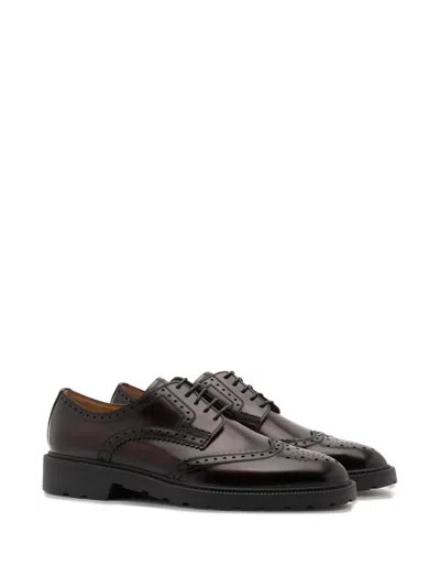 Bally Eduard Brogue Leather Derby Shoes In Brown