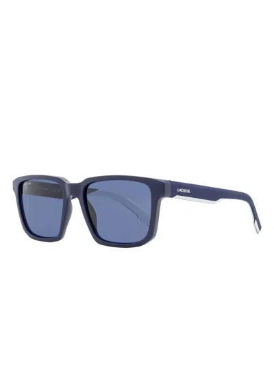 Lacoste Rectangular High-bridge Sunglasses In Blue