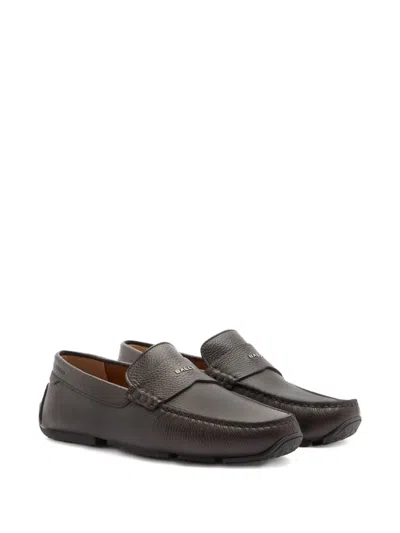 Bally Pilot Leather Loafers In Brown