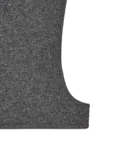 Ganni Women Wool Balaclava In Gray