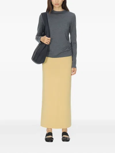 Auralee Long Sleeve T-shirt In Gray