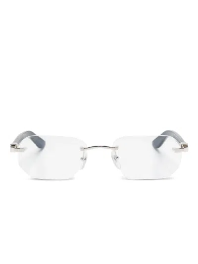 Cartier Oval-frame Glasses In Metallic