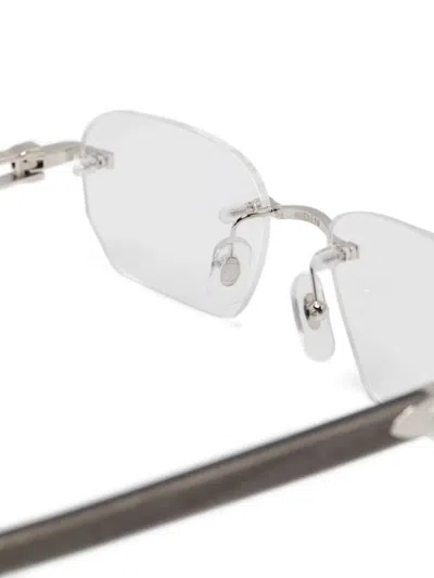 Cartier Oval-frame Glasses In Metallic