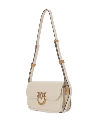 Pinko Love Bag Box Shoulder Bag In Nappa Leather In White