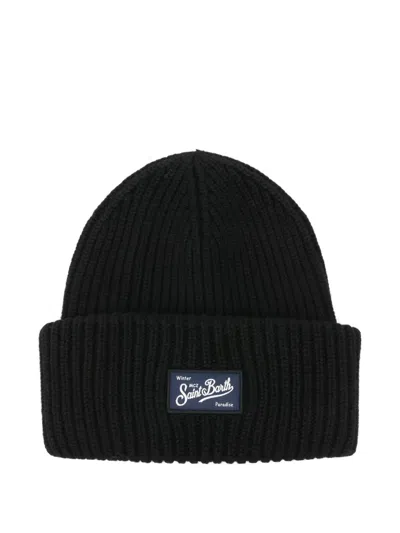 Mc2 Saint Barth "berry" Knitted Hat In Black