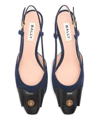 Bally 55m B-bow Slingback Pumps In Blue