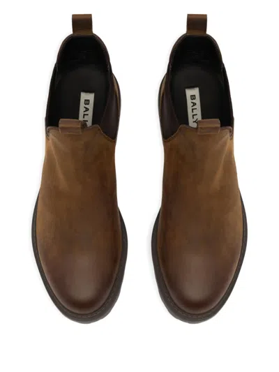 Bally Gusto Pull-tab Boots In Brown