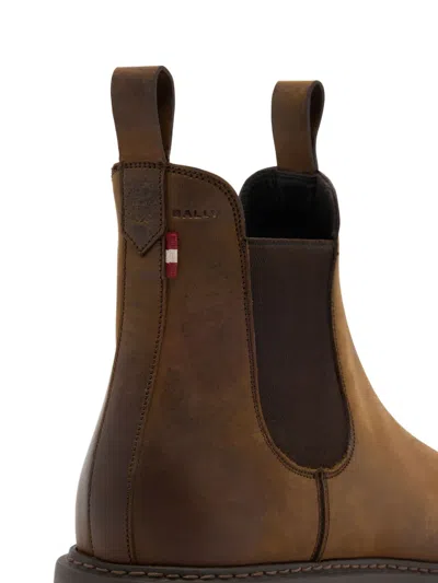 Bally Gusto Pull-tab Boots In Brown